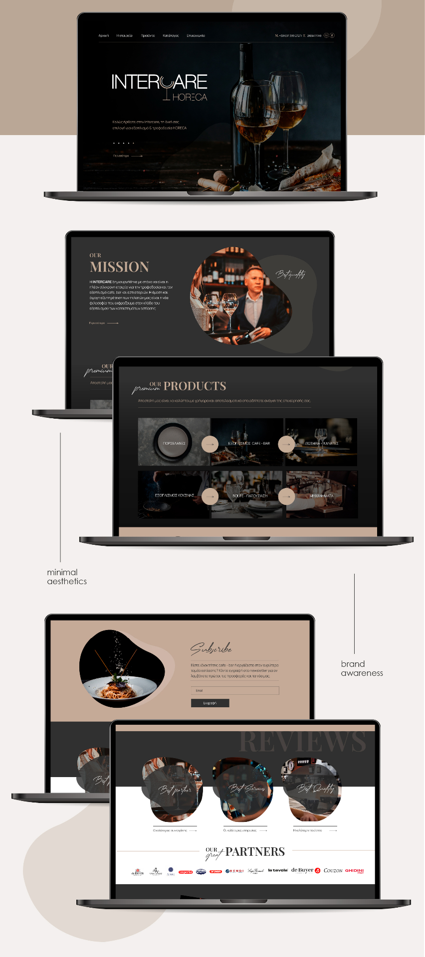 Intercare — A horeca supplier, plated with the care of a fine-dining brand.