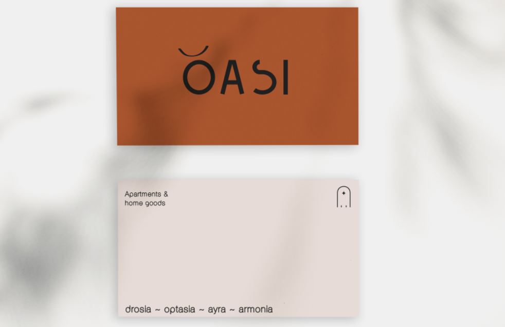 ŏaSi business cards front and back